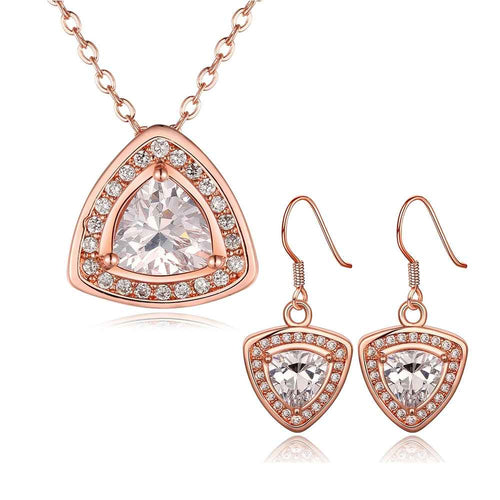 Austrian Crystal jewelry sets crystal Triangle star necklaceearrings Elegant SMTPS423 MP