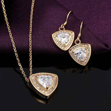 Austrian Crystal jewelry sets crystal Triangle star necklaceearrings Elegant SMTPS423 MP
