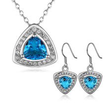 Austrian Crystal jewelry sets crystal Triangle star necklaceearrings Elegant SMTPS423 MP