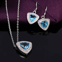 Austrian Crystal jewelry sets crystal Triangle star necklaceearrings Elegant SMTPS423 MP