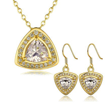 Austrian Crystal jewelry sets crystal Triangle star necklaceearrings Elegant SMTPS423 MP