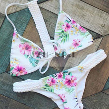 Bandage Bikini Bright Color sexy Bikini Push Up Swimwear Hot Sexy Women Swimsuit Beachwear Elastic Halter Bikini Set N17ZN6 MP