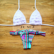 Bandage Bikini Bright Color sexy Bikini Push Up Swimwear Hot Sexy Women Swimsuit Beachwear Elastic Halter Bikini Set N17ZN6 MP