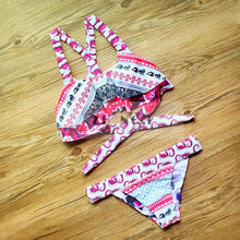 Bandage Bikini Bright Color sexy Bikini Push Up Swimwear Hot Sexy Women Swimsuit Beachwear Elastic Halter Bikini Set N17ZN6 MP