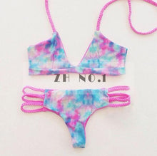 Bandage Bikini Bright Color sexy Bikini Push Up Swimwear Hot Sexy Women Swimsuit Beachwear Elastic Halter Bikini Set N17ZN6 MP