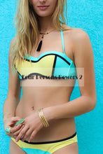 new Print top Sexy V Strap neck bandage bikini set Fresh Floral women Swimwear Beach Swim suit bathing MP