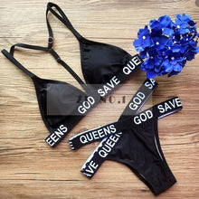 2Pc Set Bra Underpants Bandage Bikini Set Blue Brazilian Push-up Padded Swimsuit Bathing Suit Beach Wear N116ZN5 MP