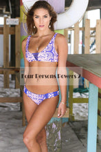 Beach Pattern Swimsuit Bathing Suit Low Waist High Neck Brazilian Bikini Set Swimwear Women Biquini New Print MP
