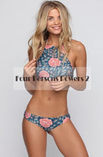 Beach Pattern Swimsuit Bathing Suit Low Waist High Neck Brazilian Bikini Set Swimwear Women Biquini New Print MP