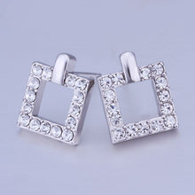 18K GP Gold Plated Jewelry Earring Fine Nickel Free Tin Alloy Rhinestone Crystal Stud Earrings SMTPE351 MP