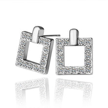 18K GP Gold Plated Jewelry Earring Fine Nickel Free Tin Alloy Rhinestone Crystal Stud Earrings SMTPE351 MP