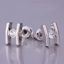 18K GP Gold Plated Jewelry Earring Fine Nickel Free Tin Alloy Rhinestone Czech Stud Earrings SMTPE376 MP