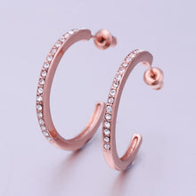 18K GP Gold Plated Jewelry Earring Fine Nickel Free Tin Alloy Rhinestone Czech Stud Earrings SMTPE378 MP