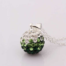 african beads pendant necklace green silver crystal collar wedding jewelry MP