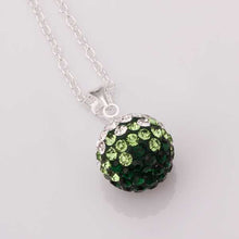 african beads pendant necklace green silver crystal collar wedding jewelry MP