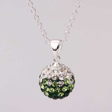 african beads pendant necklace green silver crystal collar wedding jewelry MP