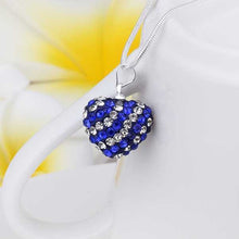 african beads women necklace dark blue heart perfume women wedding MP