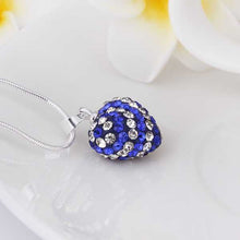 african beads women necklace dark blue heart perfume women wedding MP