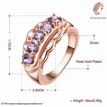 18K Gold Plating rings Lace inlay crystal opal love MP