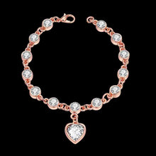 18k gold plated Charms bracelet Heart b bracelets amp; bangles wedding MP