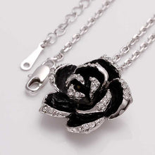Austrian Crystal necklaces amp; pendants black flower collane sport MP
