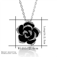Austrian Crystal necklaces amp; pendants black flower collane sport MP