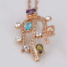 Austrian Crystal pendants Flower plants collares mujer Jewelry European Style MP