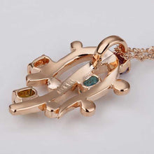 Austrian Crystal pendants Flower plants collares mujer Jewelry European Style MP