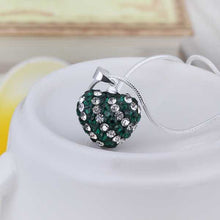 african beads necklaces pendants silver heart crystal lo collares Elegant MP