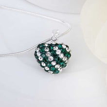 african beads necklaces pendants silver heart crystal lo collares Elegant MP