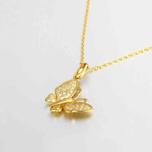 18K Gold Plating necklaces pendants yellow butterlly bead necklace horloge216 MP