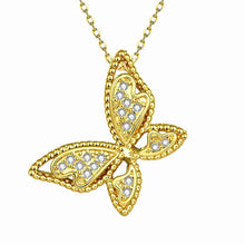 18K Gold Plating necklaces pendants yellow butterlly bead necklace horloge216 MP