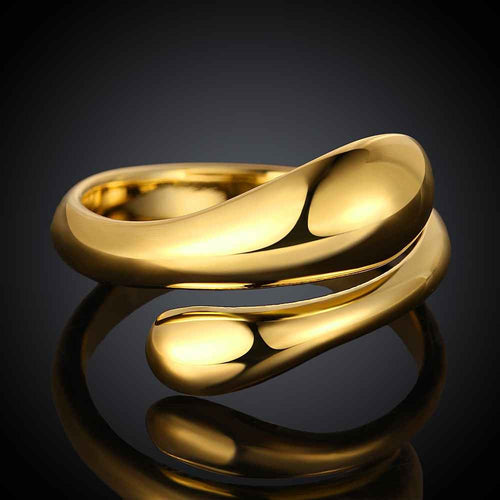 18K Gold Plating ring s -shape aliancas Gift for her SKGR 12 MP