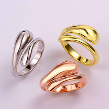 18K Gold Plating ring s -shape aliancas Gift for her SKGR 12 MP