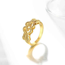 18K Gold Plated engagement ring heart is connected anillos Hand Madeball SKGR 91 MP