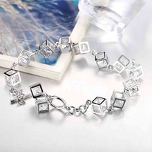 925 silver jewelry charm bracelet White box stone pulseira masculina joias STVH 7 MP