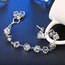 925 silver jewelry charm bracelet White box stone pulseira masculina joias STVH 7 MP