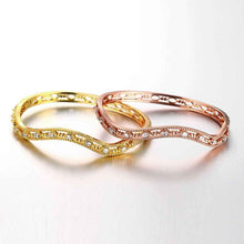 18K Gold Plating friendship bangle A flat line women bracelet accessories HBZ 12 MP