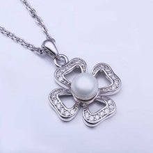 18k gold plated choker necklace white flower pear big necklace 51 MP