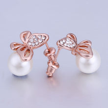 18k gold plated earings gold butterfly beads stud earrings cufflinks diy 289 MP