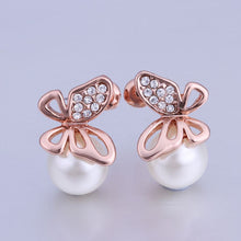 18k gold plated earings gold butterfly beads stud earrings cufflinks diy 289 MP