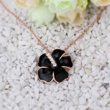 18k gold plated necklaces pendants Black flower set crystal patek men jewelry 71 MP