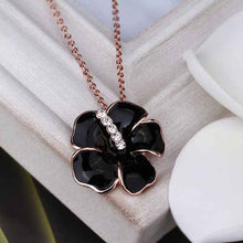 18k gold plated necklaces pendants Black flower set crystal patek men jewelry 71 MP