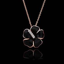 18k gold plated necklaces pendants Black flower set crystal patek men jewelry 71 MP