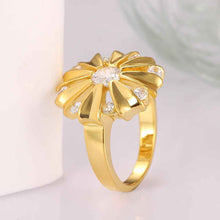 18k gold plated ring insets Chrysanthemum anel masculino joias2 6 MP