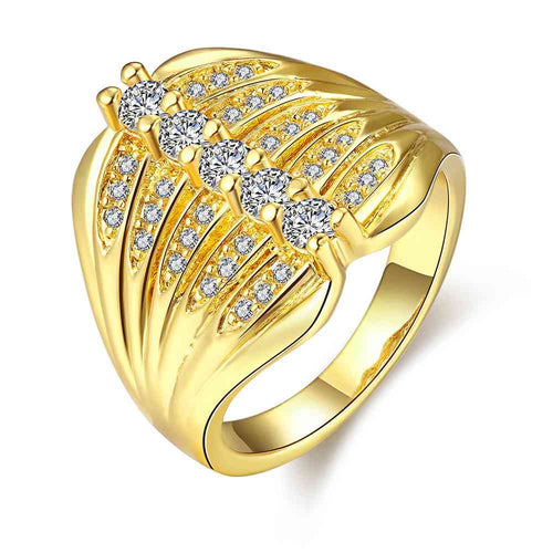 18k gold plated rings Five rows of crystal anel fine jewelry3 4 MP