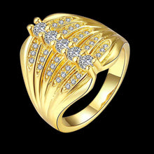 18k gold plated rings Five rows of crystal anel fine jewelry3 4 MP