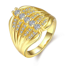 18k gold plated rings Five rows of crystal anel fine jewelry3 4 MP