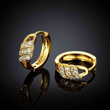 18K Gold Plating earrings insets crystal clip cufflinks jewellery 322 MP