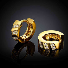 18K Gold Plating earrings insets crystal clip cufflinks jewellery 322 MP